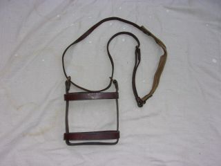 Ww1 British Leather Cavalry Style Canteen Carrier Assembly - - 1918 Date