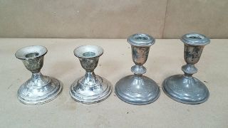 4 Fisher & Towle Weighted Sterling Candle Holders