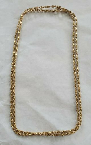 Vintage 10k Solid Yellow Gold Necklace 18 " Link Chain 2.  1gram