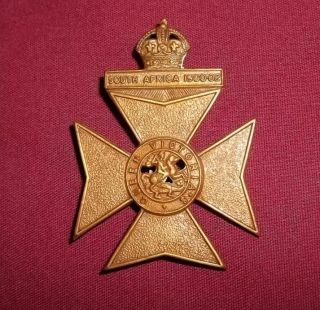 1900 - 02 2nd Boer War British Military Cap Badge Queen Victoria 