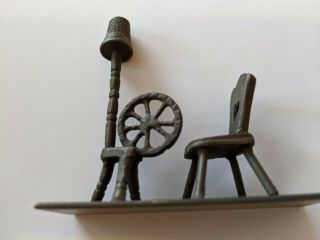 Vintage Bronze Spinning Wheel Heirloom Editions Redl Wien Figure