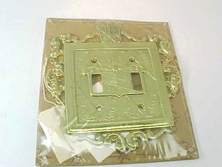 Virginia Metalcrafters Brass Double Switch Plate Cover In Package