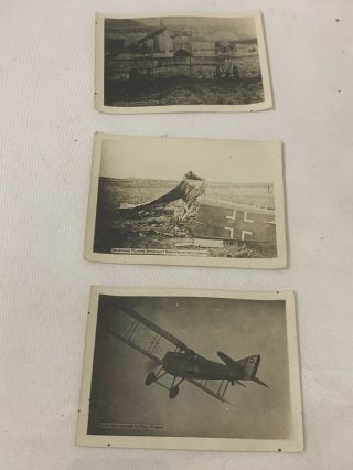 3 - Ww1 354th Vets Souvenir Photos,  French Bomber,  German Plane Crash