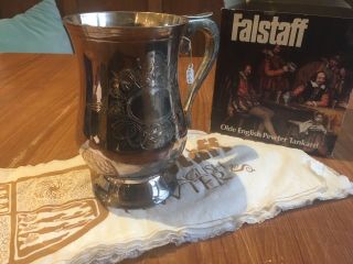 1 Pint Classic Engraved Epns Silver Plated Tankard By Halstaff Sheffield - Boxed