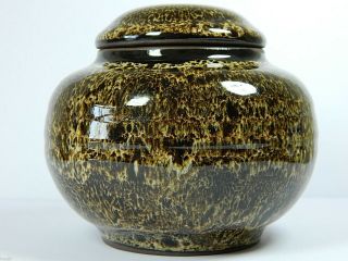 Chinese Yixing Zisha Pottery Tea Caddy Canister,  Unexpected Ceramic Glaze,  250 cc 2