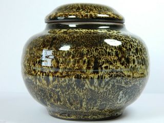 Chinese Yixing Zisha Pottery Tea Caddy Canister,  Unexpected Ceramic Glaze,  250 cc 3