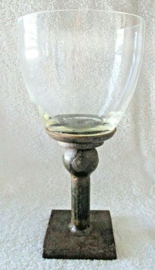 Jan Barboglio Iron And Glass Large Candle Goblet