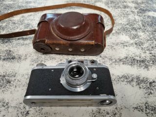 ZORKI VINTAGE FILM CAMERA & BROWN CARRYING CASE F=50MM NO 18257 SEE PICTURES 3