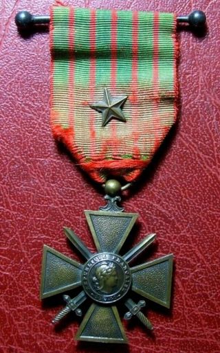 World War I 1914 - 15 French Cross Of War Medal