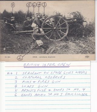 Ww1 Photo Postcard British 18 Pounder Field Artillery Gun Id 