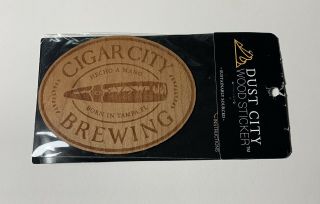 Cigar City Brewing Tampa,  Fl Craft Beer/brewery Logo Oval Wood Sticker - 3.  75”