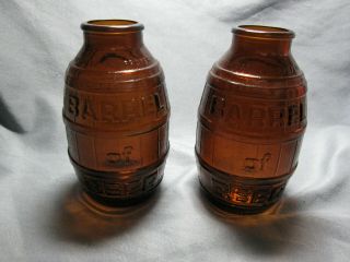2 Vtg Joseph Huber Brewing Co Barrel Of Beer Wide mouth brown glass bottle 1973 3