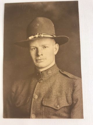 Photo Of Ww1 U.  S.  Infantry Soldier With Board Pass Camp Sherman Ohio