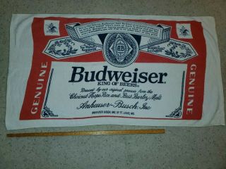 Vintage Budweiser " Bottle Label " Beach Towel
