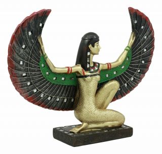 Ancient Egyptian Myth Legend Goddess Isis Open Wings Sculpture Home Decor 10 " L