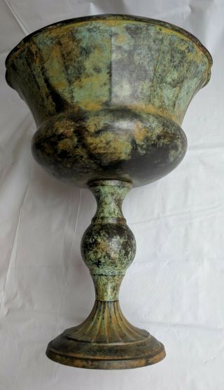 Vintage Copper Footed Challis Urn /bowl/planter