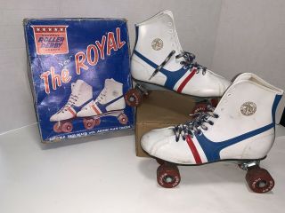 Vintage Royal Roller Derby Skates Size 8 W/ Box Pre Loved 1970 1980