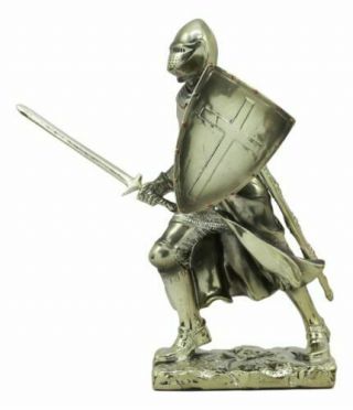 Medieval Knight Decorative Figurine Crusader Swordsman Light Infantry Statue 7 " H