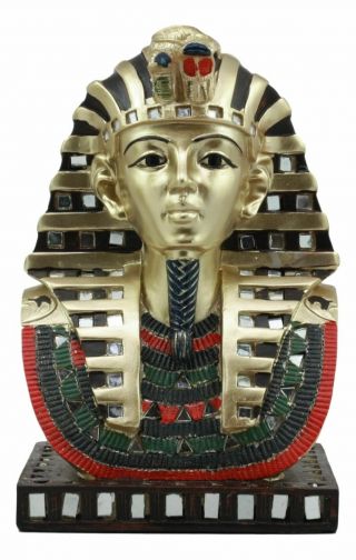 Egyptian Legend Pharaoh King Tut Tutankhamun Bust Home Decor Figurine Statue