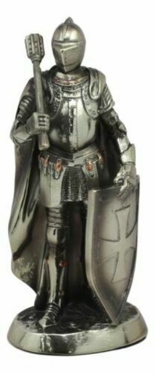 Medieval Knight Decorative Figurine Axeman Standing Guard Statue Suit Of Armor