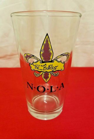 The Bulldog Orleans N - O - L - A 16 Oz Beer Glass