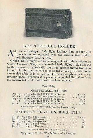 RARE,  VINTAGE 1922 5X4 ROLL FILM HOLDER,  NO.  53,  THE REAL DEAL 2