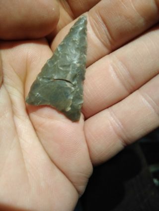 Kentucky Authentic Paleo Fluted Redstone Clovis Indian Arrowhead Artifact