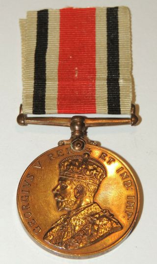 Ww1 King George V Special Constabulary Long Service Medal Named Wallace Lines.