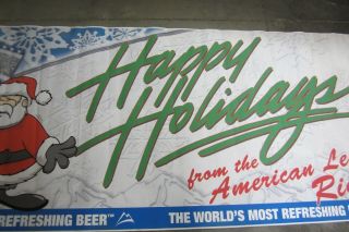 Large Coors Light Beer 3 ' x8 ' Flag Banner Happy Holidays American Legion Riders 3