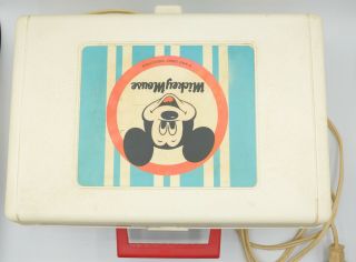 Vintage Walt Disney Mickey Mouse Concert Hall Record Player Suitcase Clean&Works 3