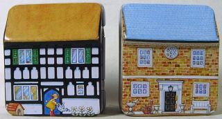 Tiny Tin Doll Houses Elite Gift Boxes By Dana Kubick Great Pair
