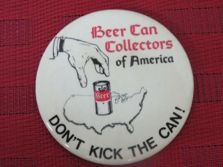 Vintage Bcca Beer Can Collectors Of America Pin Don 