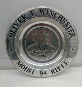 Oliver Winchester 1810 - 1880 Model 94 Rifle Pewter Plate Made In Usa Wilton