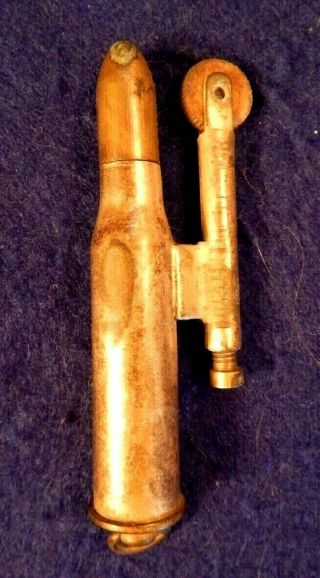 Wwi U.  S.  Army,  Trench Art Lighter,  Made From Wwi Rifle Bullet,  Dated 1916,