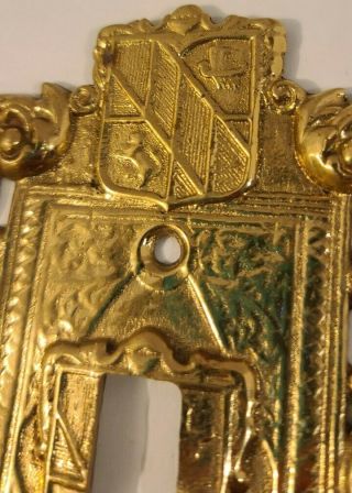 Virginia Metalcrafters Ornamental Single Brass Switchplate No.  24 - 17 3