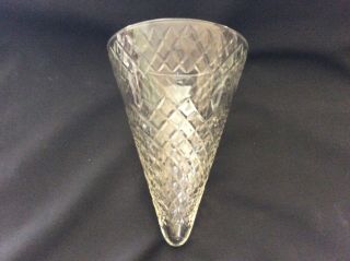Vintage Solid Brass 3 Cherub Angel Vase Holder Stand With Diamond Cut Glass Vase 3