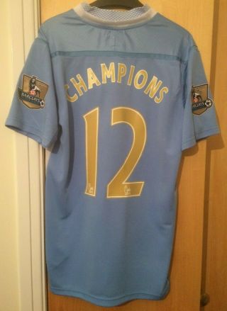 Retro Vintage Manchester City Shirt Champions 2012 2011/12 (xl)