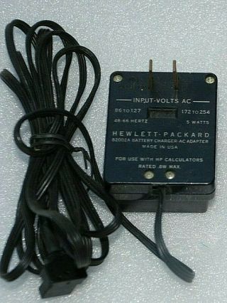 Vintage Hp 82002a Calculator Battery Charger Ac Power Supply 82002a,
