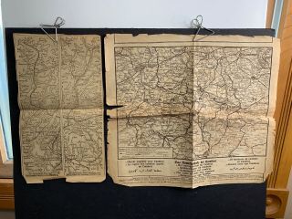 Ww1 German Military Maps,  Newspaper Map Cambrai & Italian Front