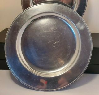 Vintage Wilton Armetale 11” Glossy Dinner Plates - Set Of 4