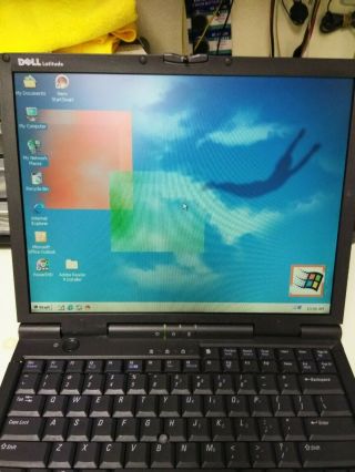 Vintage Dell Latitude Cpx Intel Pentium Iii 500 Mhz Cpu 3 Gb Hdd Model Ppx Win2k
