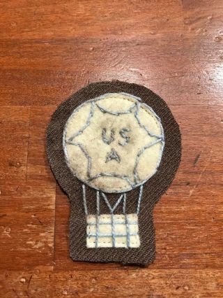 Wwi Us Army Air Service Balloon Company Patch Wool Aef