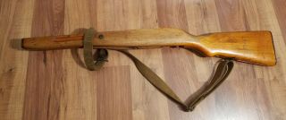 Chinese Sks Wood Stock With Small Metal Cleaning Kit Strap No Hand Guard
