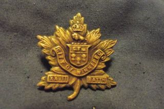 Ww I Cef Collar Badge To The 27th Infantry Battalion (city Of Winnipeg Xxvii)