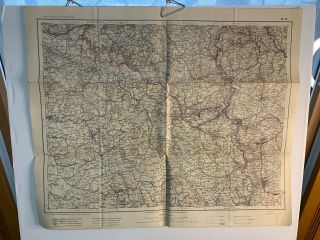 1914 German Military Map,  Metz,  Verdun,  Hand - Drawn Lines,  Sept.  7,  1914