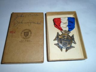 World War 1917 1918 Ww - I Jersey Jr O.  U.  A.  M.  Medal