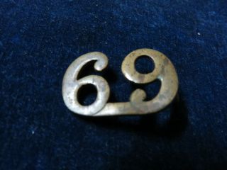 Orig Pre Ww1 Brass Cap Badge " 69th Annapolis Battalion Of Infantry " W.  Scully