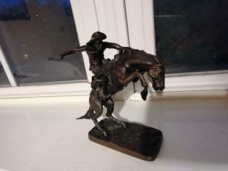 Frederic Remington The Broncho Bronco Buster 8 " Bronze Statue Classic Vintage