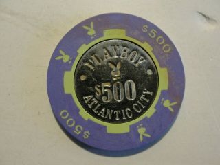 Vintage Playboy Club Casino Chip From Atlantic City This Is A 500.  00 Chip