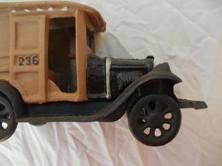 OLD Cast Iron U.  S.  Army Uncle Sam Mail Truck 236 toy 3
